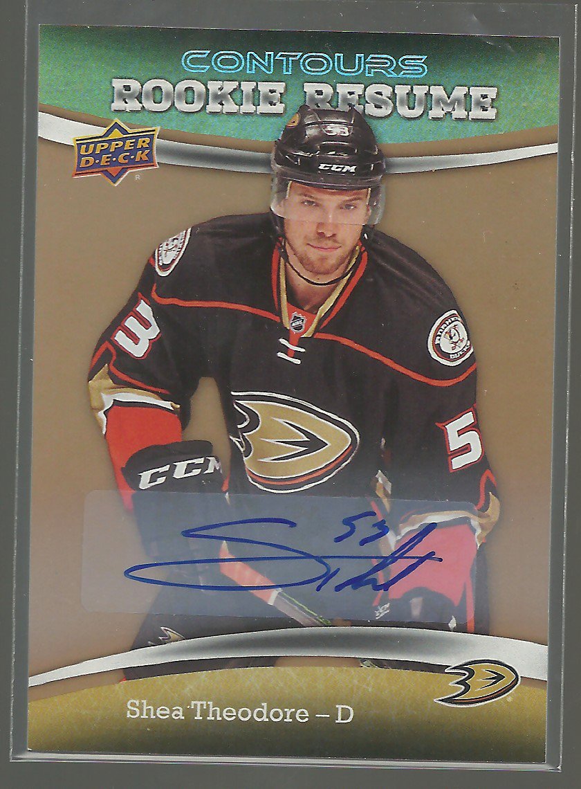 2015-16 UD Contours Rookie Resume Auto #RR19 Shea Theodore (image for) 2015-16 UD Contours Rookie Resume Auto #RR19 Shea Theodore